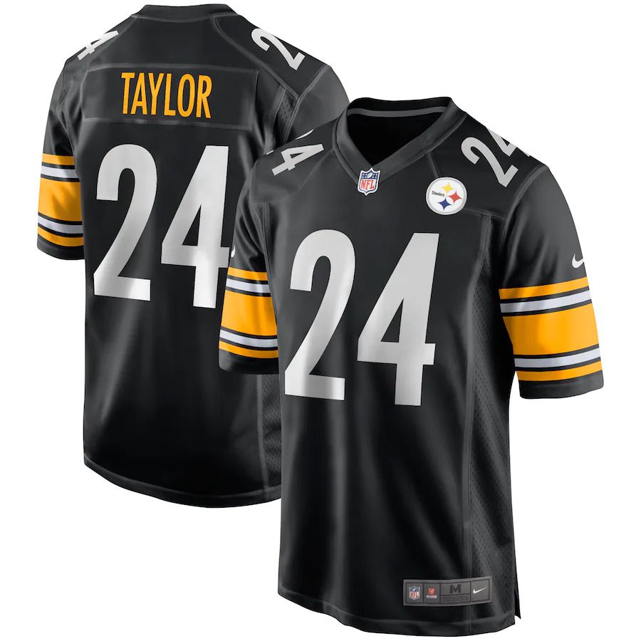 Men Pittsburgh Steelers #24 Ike Taylor Nike Black Game Retired Player NFL Jersey->pittsburgh steelers->NFL Jersey